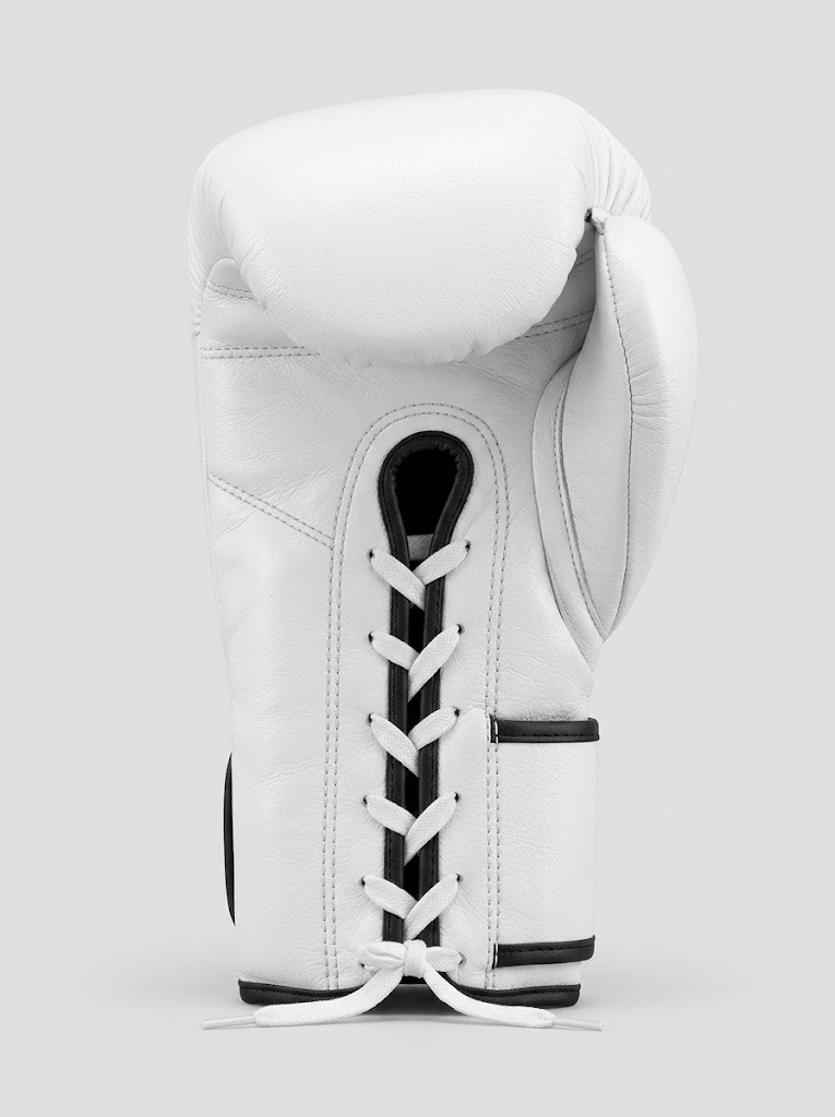 HIT Overseas Professional Sparring Boxing Gloves – All White (16 OZ) - Image 2