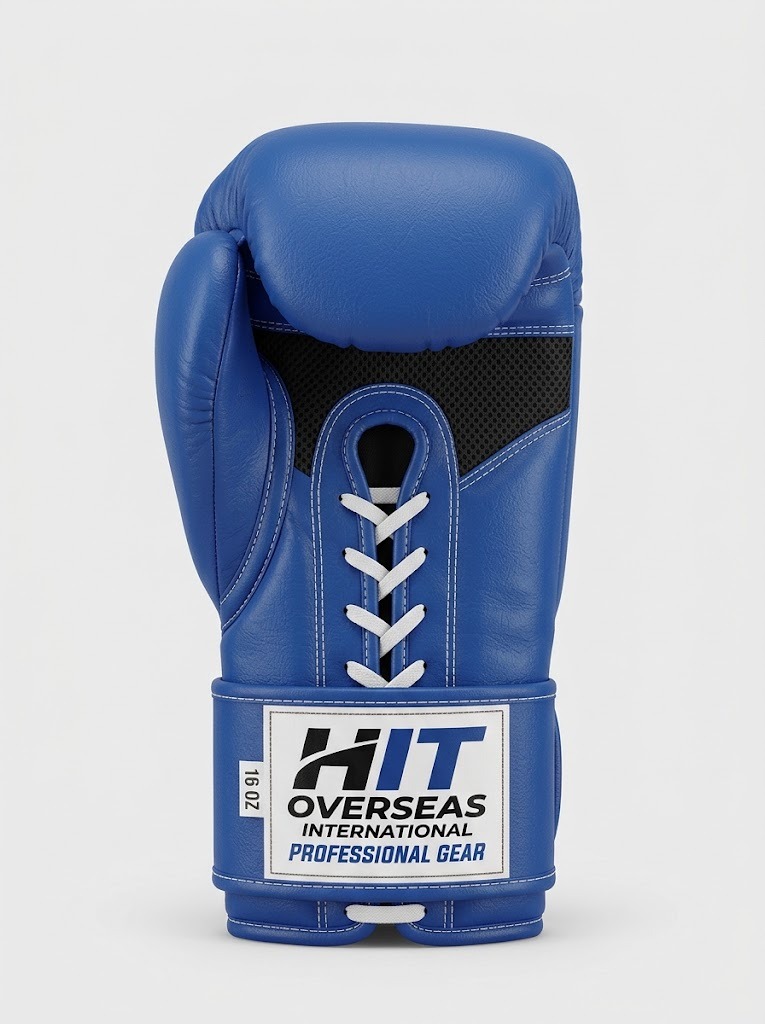 HIT Overseas Professional Sparring Boxing Gloves – Royal Blue (16 OZ) - Image 2