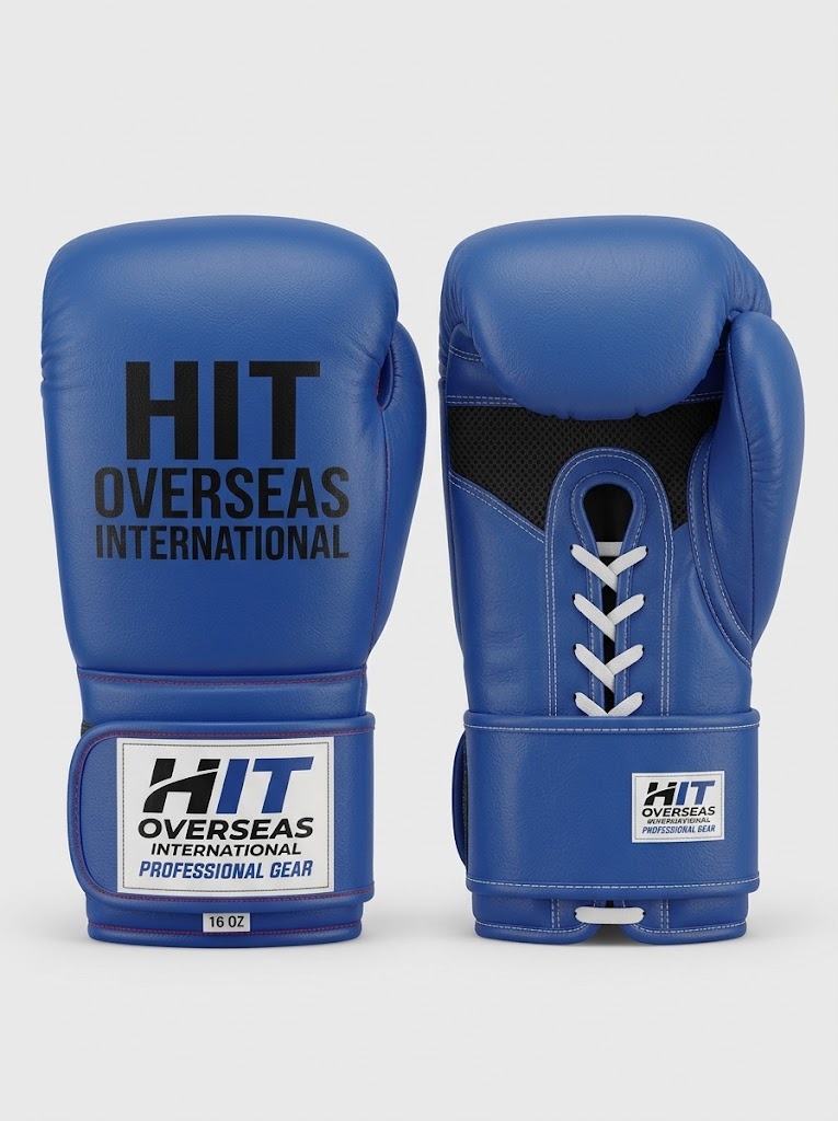 HIT Overseas Professional Sparring Boxing Gloves – Royal Blue (16 OZ) - Image 3