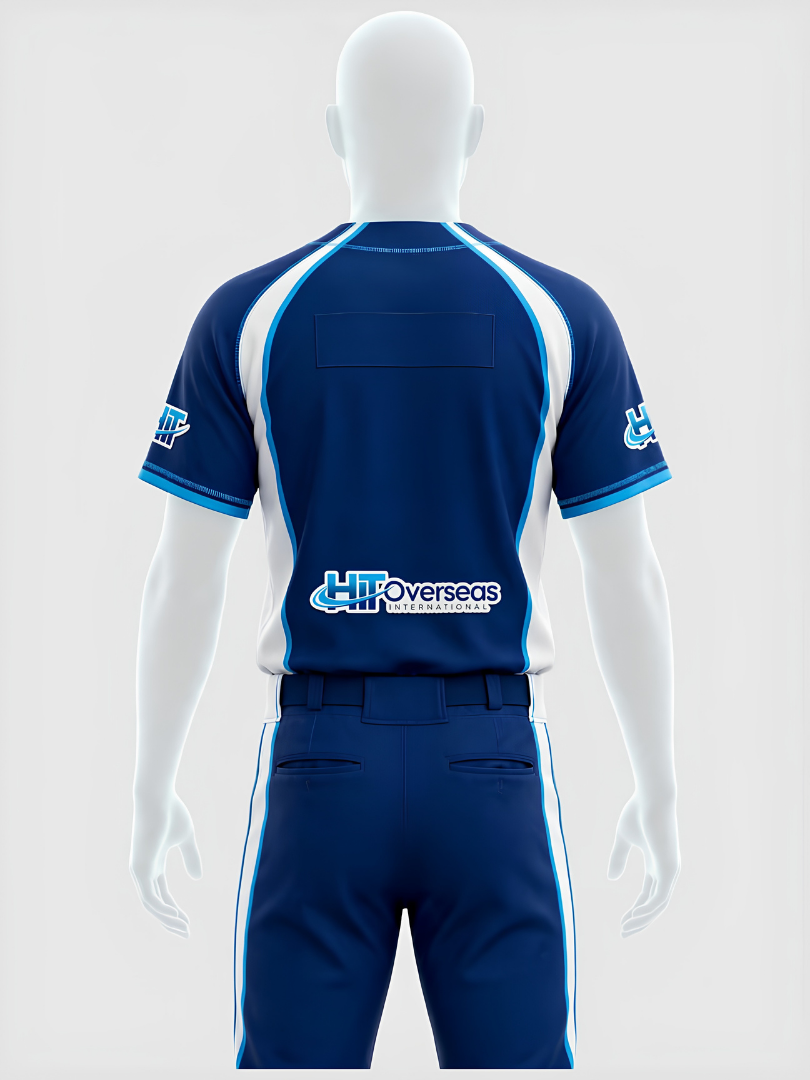 Custom Royal Blue, White & Light Blue Athletic Baseball Uniform Set - Image 2