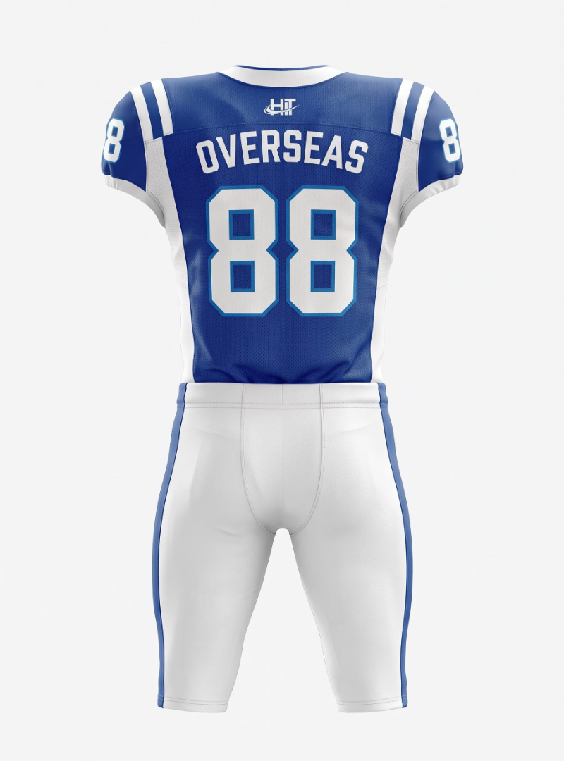 HIT Overseas Pro American Football Uniform – Royal Blue / White (#88) - Image 2