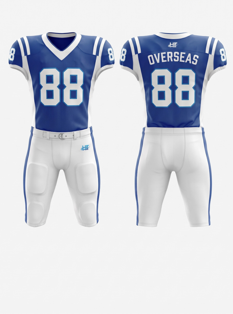 HIT Overseas Pro American Football Uniform – Royal Blue / White (#88) - Image 3