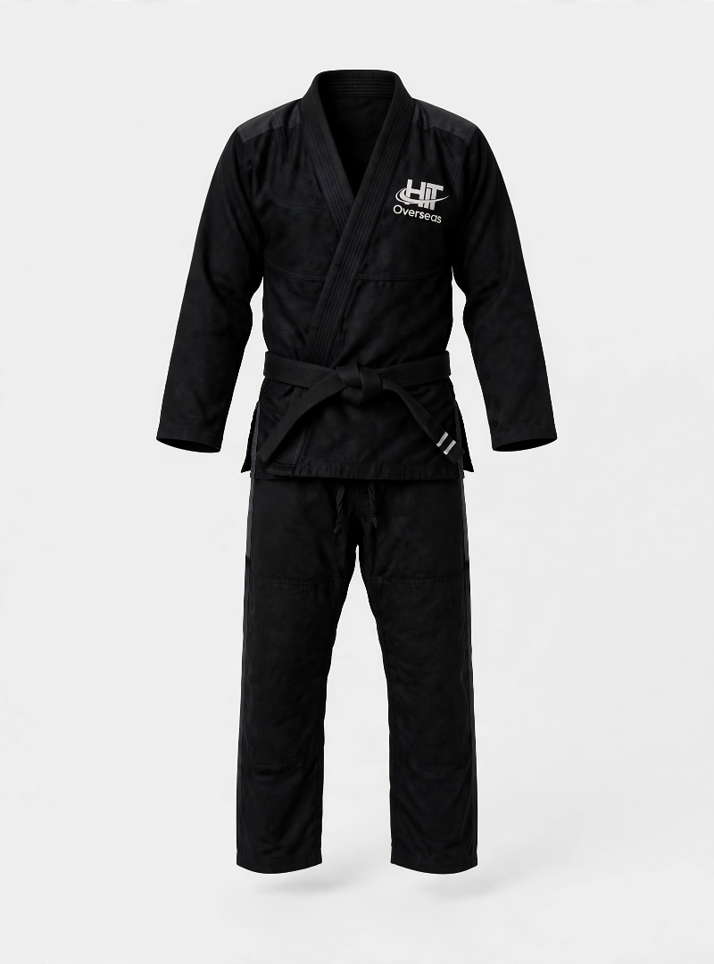 HIT Overseas Pro Pearl Weave Jiu-Jitsu Uniform – All Black
